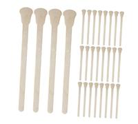 Alipis 100pcs Wooden Hair Removal Sticks Eyebrow Wax Applicator Spatulas 125x16mm Disposable Beauty Tools for Face Lip Nose Waxing Home and Travel Use