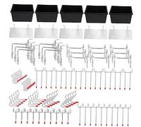 Alipis 101pcs Pegboard Hooks Set with Tray Heavy Duty Display Rack Hooks for Organizing Tools Equipment More for Garage Kitchen Retail Use