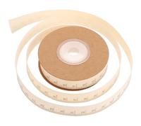 Alipis 10m Natural Cotton Decorative Ribbon with Printed Scale 0-40cm, 1.5cm Wide DIY Craft Ribbon for Wrapping, Flower Bouquet, Sewing and Party Decoration