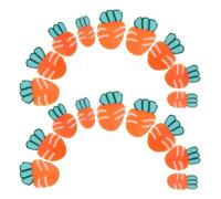 Alipis 10packs Carrot Soft Slices DIY Craft Making Home Kitchen Decor Miniature Vegetable Charm Artistic Project