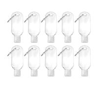 Alipis 10pcs 50ml Refillable Petg Plastic Hand Bottles with Hook for Travel Hand Sanitiser, Press Lotion Gel Containers Suitable for Toiletries and Face Wash Random Color Assorted style