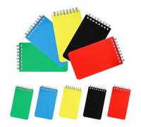 Alipis 10Pcs A7 Lined Mini Spiral Notebooks, Small 3X5 Inch Pocket Notepads Bulk Set with Red, Green, Blue, Black, Yellow Covers, Portable Wire-Bound Memo Pads for Students and Office Use
