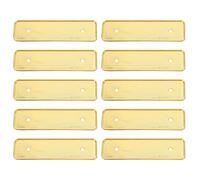 Alipis 10Pcs Alloy Employee Name Badge with Pin Backing Blank Id Badge Holder for Office Workers Pre-Drilled Uniform Name Tags with Locking Pin Backs for Business Use
