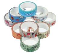 Alipis 10pcs Beach Shell Ice Cream Washi Tape Set, 5m Decorative Craft Paper Tapes for Scrapbooking, Planner Supplies, DIY Adhesive Handbook Decors