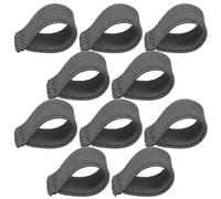 Alipis 10pcs Black Canvas Elastic Strap Belt Loops, Lightweight and Easy to Operate Webbing Belt Holders for Backpack Strap Accessories, Simple Stylish Design for Outdoor Use