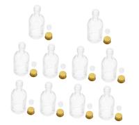Alipis 10pcs Bottles Glass Lids Empty Glass Vials for Medicinal Tinctures Alcohol Medicine Easy to Fill and Clean