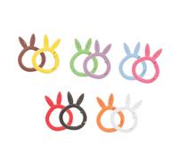 Alipis 10pcs Candy Color Key Rings DIY Rabbit Keychain Crafts Metal Key Chain Rings for Men Women