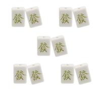 Alipis 10pcs Ceramic Bead Painted Ceramic Beads Premium Quality Smooth Edges Square Shape Traditional Chinese Design Festive Earrings DIY Jewelry Making