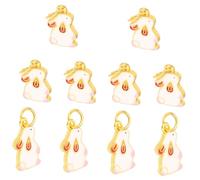 Alipis 10pcs Chinese Year Rabbit Charms Zodiac Pendants for Jewelry Making Versatile Rabbit Design for Bracelets Necklaces Keychains Skin-friendly and Craft Accessories