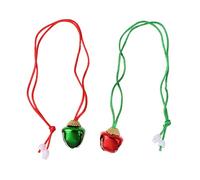 Alipis 10pcs Christmas Bell Pendant Necklaces for Safety Buckle Festive Hanging Ornaments Cute Holiday Jewelry Decorations for Christmas Eve and Party Gifts Random Color