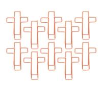 Alipis 10pcs Creative Cross Shaped Paperclips Office Paper Clamps Metal Clips for Document Sorting, Not Easy to Deform, for Graduation Party and Organising Papers