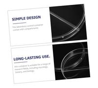 Alipis 10Pcs Divided Clear Petri Dishes with Lids for Laboratory Use Culture Plates for Plant Cell Tissue Microbiology and Biology Research School Science Projects and Easy to Clean