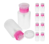 Alipis 10pcs Empty Pump Bottles Press Dispenser for Manicure Makeup Cotton Pads and Travel Toiletries