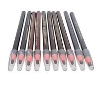 Alipis 10Pcs Eyebrow Drawing Pencils Soft Peel-off Makeup Tools for Women Lightweight and Portable Natural Eyebrow Shaping Colors Black Medium Gray