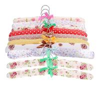 Alipis 10pcs Floral No Bumps Fabric Padded Foam Wedding Dress Hangers for Coat Blouse Sweaters Bride Dress Clothes