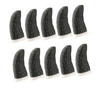 Alipis 10pcs Game Finger Sleeve Game Controller Finger Sleeve Mobile Phone Controller Thumb Anti-sweat Touch Screen Compatibility Copper Fiber Black 1.77x0.83x0.01 Inch for Mobile Gaming