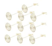 Alipis 10pcs Gold Airplane Design Photo Holders Memo Clips for Wedding Table Numbers Place Card Stands Centerpieces Decorative Picture Display with Stable Base