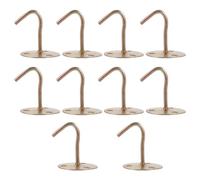 Alipis 10pcs Golden Iron Wall Mounted Hook for Flower Basket Hanging Holder | Deep Bent, Hand Forged Design, Strong Bearing, Wind Resistant Hanging, Clean Finish, Classic Look