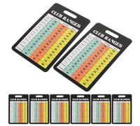 Alipis 10pcs Golf Range Chart Card for Golf Clubs with Large Font Display and Lightweight Paper Material, Professional Score Counter for Accurate Scoring and Quick Reference the Course