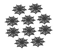 Alipis 10pcs Halloween Spiderweb Silicone Drink Mats for Halloween Funny for Home Office Cafe and Bar