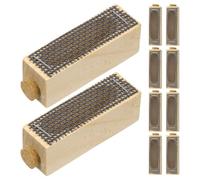 Alipis 10pcs Handmade Wooden Queen Cage for Beekeeping, Easy Observation and Safe for Colonies, Khaki Hive Transport Cage Holder for Queen Transport and Beehive Management