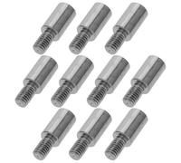 Alipis 10pcs Joystick Handle Extender 1.5cm Shaft Enhancer for Gaming Joystick with Iron Silver Plated Material and Screw Thread for Easy Installation in Fighting Games