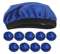 Alipis 10Pcs Large Blue Stretch Fabric Headphone Ear Covers, Breathable Sweatproof Dustproof Ear Pads, Stretchable Fabric Headband Protection for Over-Ear Headsets