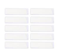 Alipis 10pcs Magnetic Label Holders PVC Sleeve White Adhesive Back 100x30mm Shelf Label Card Holder for Warehouse and Office Organization