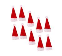 Alipis 10pcs Mini Santa Claus Caps Decorative Hats for Holiday Party Supplies for Lollipops Crafts and Christmas Decorations