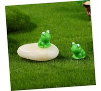 Alipis 10pcs Miniature Resin Frogs Figurines for Micro Landscape Garden Decoration Tiny Blue-eyed Frog Ornaments Detailed Craftwork Non-fading Resin Gift for Home Decor
