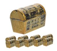 Alipis 10pcs Miniature Treasure Box Model Vintage Style Mini Decor for Doll House Accessories Desktop Aquarium Ornament Realistic Smooth Surface Mini Treasure Chest Props