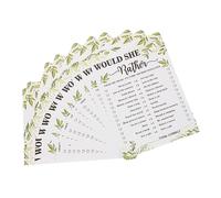 Alipis 10pcs Modern Bridal Shower Game Cards Fun Bachelorette Party Games for Couples Lightweight Easy to Play Unique Quirky Questions for Hen Party
