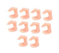 Alipis 10pcs Nail Art Practice Fingers with Nail Tips Portable Manicure Training Hand Model High Simulation False Fingers for Beginners and Salon Use Convenient for Designing and Painting