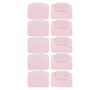 Alipis 10pcs Pink Clip on Basket Labels for Pantry and Office Cube Storage, Reusable Plastic Erasable Label Clips with Writable Surface for Bin and Basket Organisation