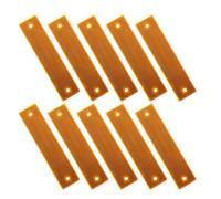 Alipis 10pcs Reflective Road Markers 18x4cm Yellow Rectangular High-visibility Safety Panels for Driveways, Speed Bumps, Pedestrian Crossings, Outdoor Traffic and Parking Lot Use