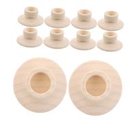 Alipis 10pcs Rustic Wooden Candle Holders Unfinished Handcrafted Wood Tealight Stands for Table Centerpieces Farmhouse Decor Wedding Party Wood Log Risers