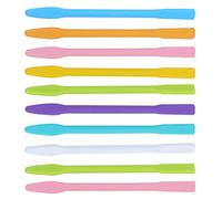 Alipis 10pcs Silicone Facial Mask Stirring Sticks Set, Assorted Colour DIY Mixing Rods for Mud Mask and Resin, Soft Silicone Material for Handcrafts Use Random Color