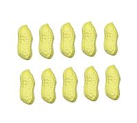 Alipis 10pcs Simulation Peanut Ornaments Plastic Fake Dried Fruits Not Easily Broken and Deformed Realistic Photo Props for Home and Boys and Girls Tricky Toy Decoration