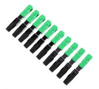 Alipis 10Pcs Singlemode Angled Physical Contact Fiber Optic Connector Quick Coupler Adapter for Telecom Network Management Equipment, Pre-Embedded Cold Joint Suitable for Optical Cable