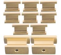 Alipis 10Pcs Square Cabinet Knobs Set Brushed Brass Metal Drawer Pulls Furniture Accessory Replacement Handles for Kitchen and Wardrobe