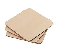 Alipis 10pcs Square Unfinished Wood Chips Lightweight DIY Wooden Boards for Crafting Home Decoration and Painting Projects