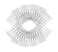 Alipis 10pcs Stainless Steel Metal Hair Combs 7 Tooth Design for Secure Hold and Versatile Use, Stylish White Hair Comb Clips for Bridal Hairstyles and Crafting, Graduation Time
