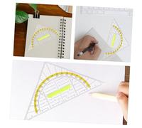 Alipis 10pcs Transparent Protractor Drawing Ruler Geometry Rulers Safety Triangles School Triangular Scale Drafting Kit Plastic Triangular Angle Measuring