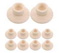Alipis 10pcs Unfinished Wood Candle Cups Blank Wooden Candlesticks for Hand Painting Crafts Home Wedding Decorations