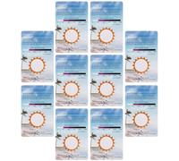 Alipis 10pcs UV Testing Cards Uvb Uvc Detection Strips for Reptile Terrarium and Outdoor Sterilization Light Measurement