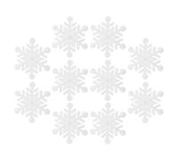 Alipis 10pcs White Embroidered Patches Iron-on Versatile Use Elegant Festive Winter DIY Patch for Christmas Costume Decoration