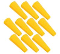 Alipis 10pcs Yellow Tapered Plastic Yarn Tubes with 5°57 Cone-Shaped Design and Textured Surface for Knitting and Textile Environments, Minimizing Loose Threads and Ensuring Consistent