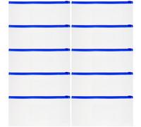 Alipis 10pcs Zipper Lock Pen Pouches Portable Student Pencil Cases Plastic Storage Bags for School Supplies and Office Organization