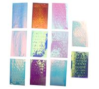 Alipis 11Pcs Iridescent Mermaid Nail Decals DIY Manicure Stickers Transparent Holographic Film for Women Nail Art Salon Decoration