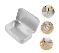 Alipis 12 pcs Portable Rectangular Metal Tin Storage Boxes with Hinged Lids Lightweight Empty Tinplate Containers for Candy Jewelry Cards Travel Friendly Compact Organizers